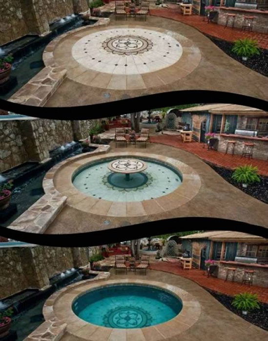 Дизайн бассейна, разработанного компанией «Hidden Water Pools».