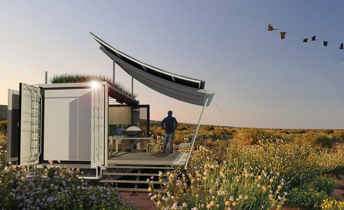Dwell - новый передвижной домик, сделанный из контейнера.