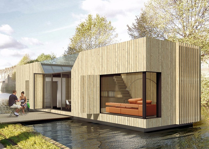 Проект дома на воде от Floating Homes Ltd & BAKA Architects.