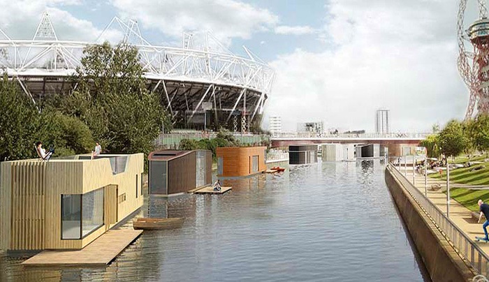 Проект дома на воде от Floating Homes Ltd & BAKA Architects.