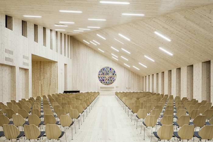 Community Church of Knarvik. Внутреннее оформление.