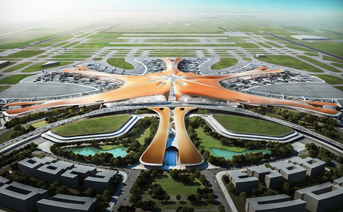 Beijing new airport terminal building - проект аэропорта с самым большим терминалом в мире.