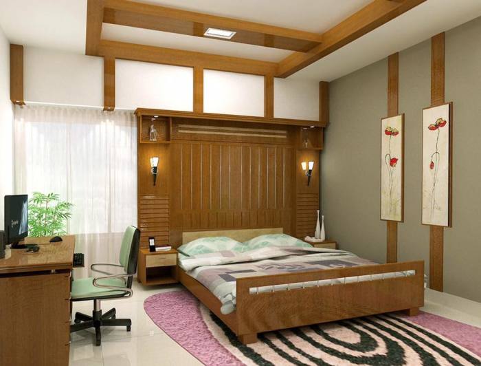 Спальня с деревянными элементами – прекрасная возможность создать экологически чистое помещение с великолепным микроклиматом.