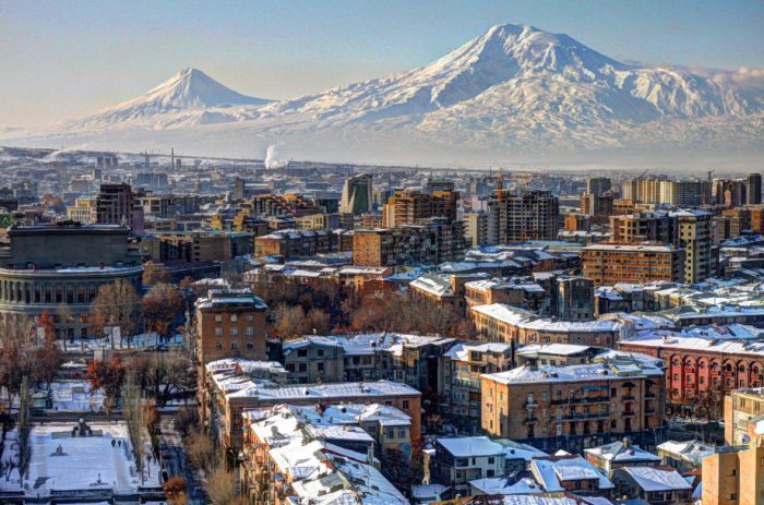 Город Ереван в Армении.