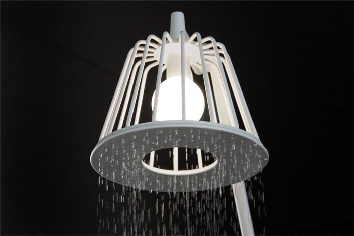 Axor Waterdrem - лампа, из которой течёт вода.
