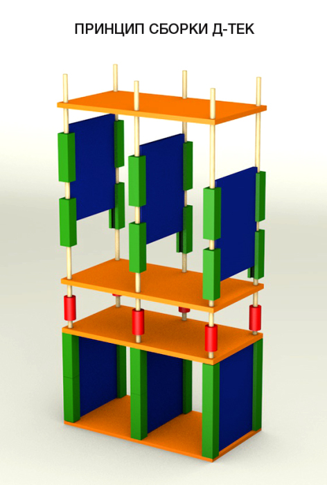 Пример сборки мебельного конструктора Д-Тек