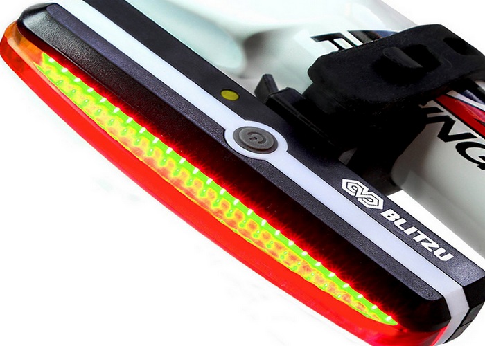 Велосипедный фонарь: Blitzu Cyborg 168T USB Rechargeable Bicycle Tail Light.