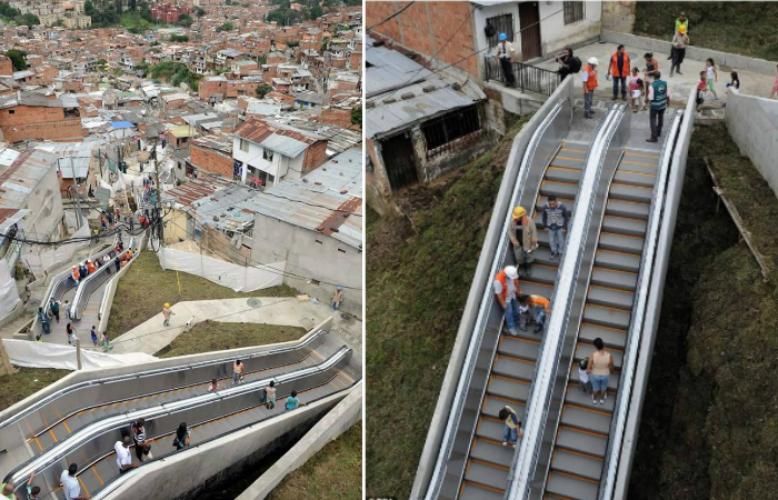 Comuna 13 – эскалатор, длина которого более 1 км.