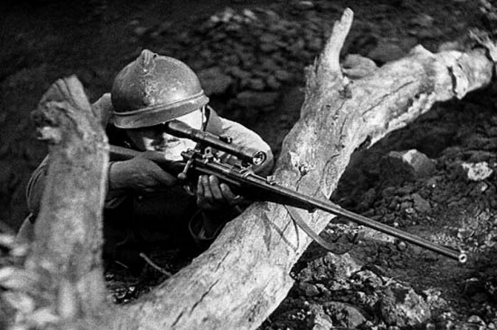 Снайперы в привычном смысле появились в годы ПМВ. |Фото: smolbattle.ru.