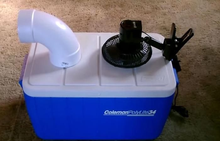 Использование вентилятора и воды