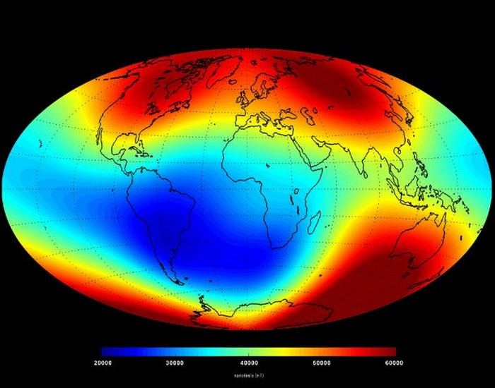 Магнитные полюса Земли меняются местами.