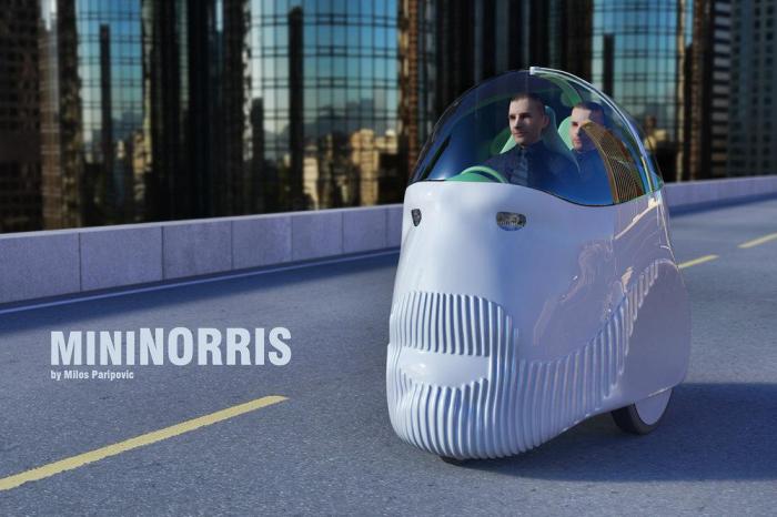 MiniNorris - автомобиль с человеческим лицом.