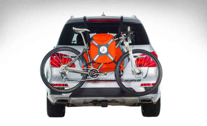 Надувной подвесной багажник для перевозки велосипедаTrunkMonkey.