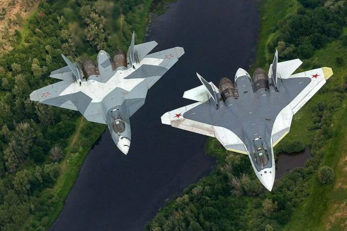 Истребители Су-57. |Фото: mirtesen.ru.