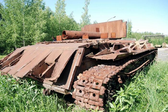 Все что осталось от танка. |Фото: paralay.ru.