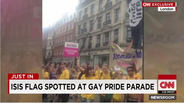 Новостной канал, который заявил, что во время гей-парада был замечен флаг ISIS.