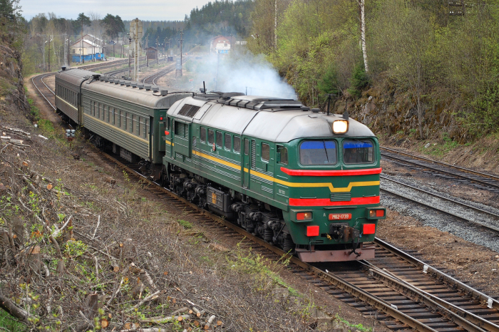 Тепловоз ДМ62. |Фото: railgallery.ru.