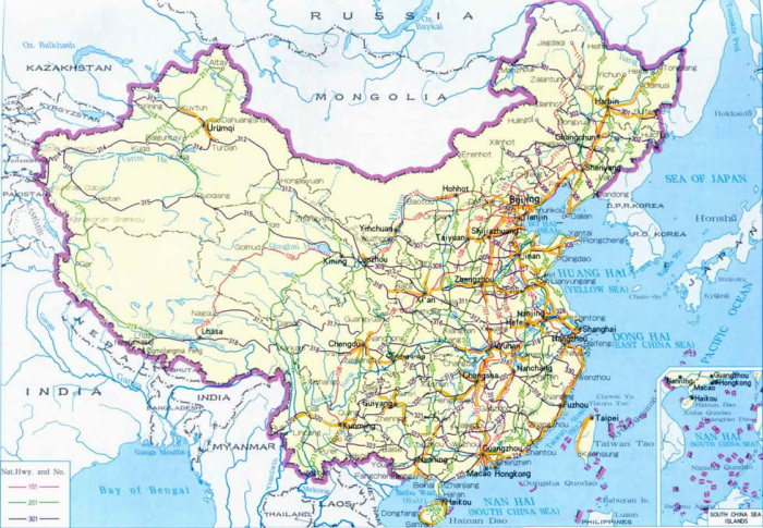 Важна логистика Китая. |Фото: mapsfinder.ru.