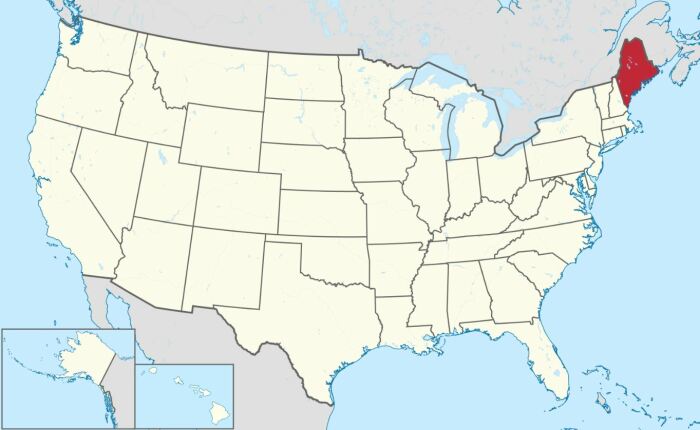 Штат Мэн - это здесь. |Фото: wikipedia.org.