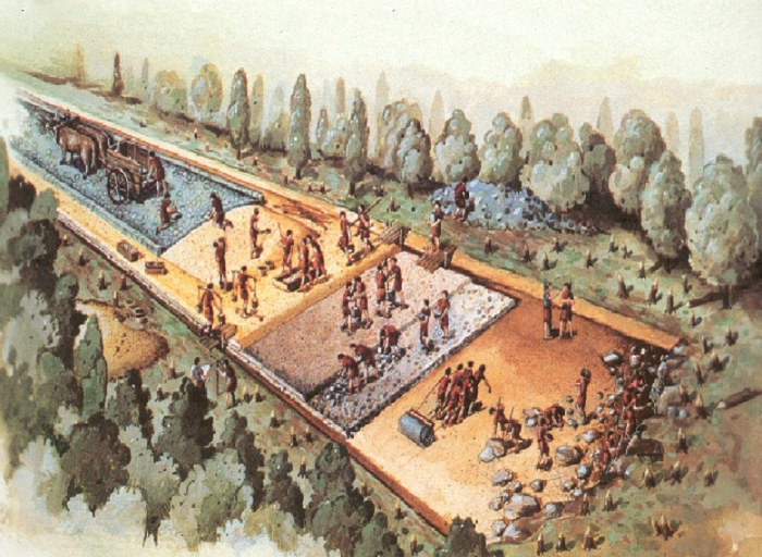 Дороги строили преимущественно легионеры, они же их обслуживали. |Фото: bing.com.
