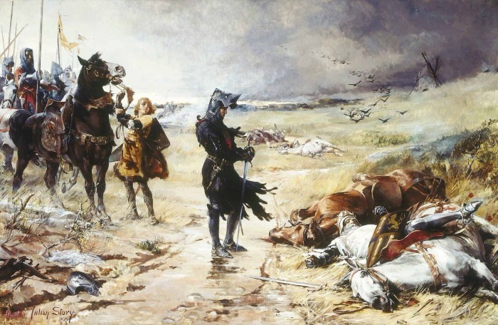 Черный принц на поле брани при Креси после битвы. |Фото: historycollection.com.