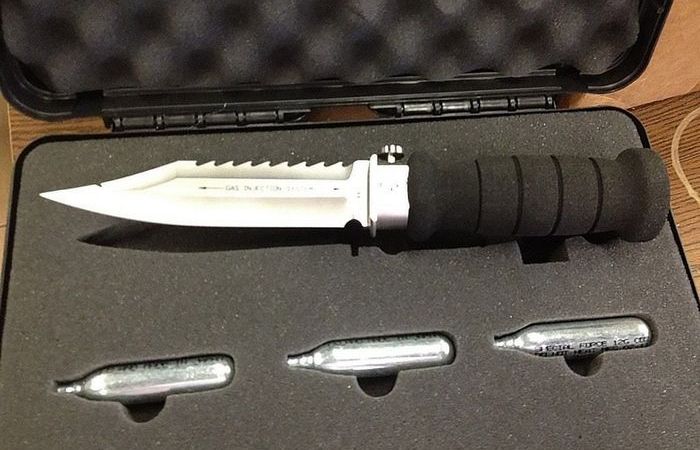 Нож разрывающий плоть ударом газа! Нож разрывающий плоть ударом газа!