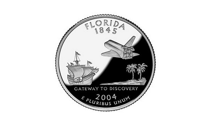 Юбилейная монета Флориды.