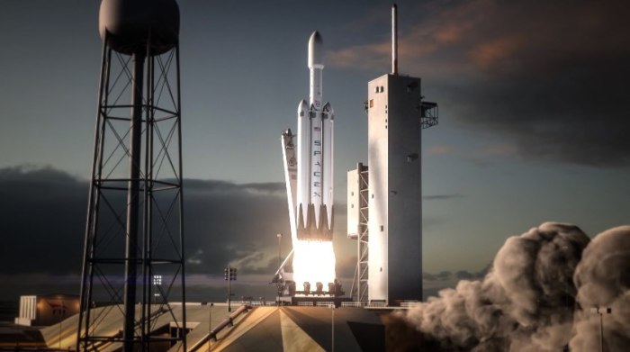 Так выглядит ракета Falcon Heavy.