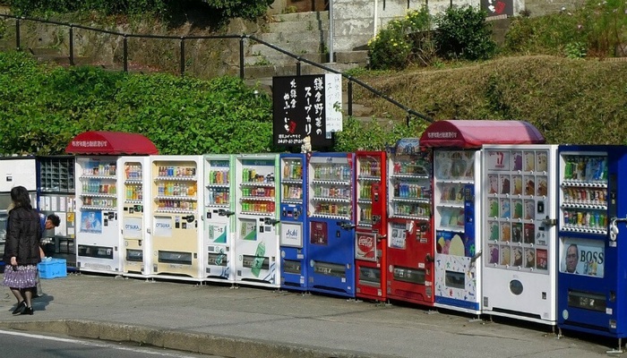 Торговые автоматы Японии.