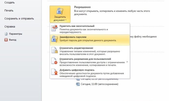 Ежели нужна защита документа. |Фото: novate.ru.