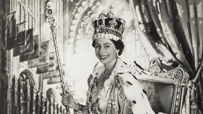 Елизавета II в день коронации.