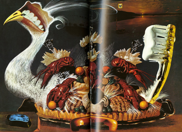 Иллюстрации Сальвадора Дали к кулинарной книге Les Diners de Gala.