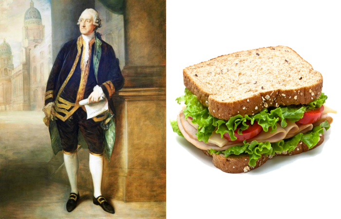 Граф Сэндвич и  сэндвич.