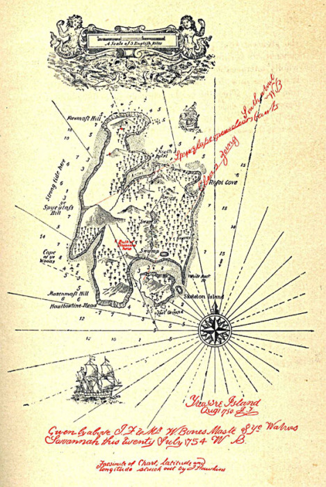 Карта острова сокровищ.