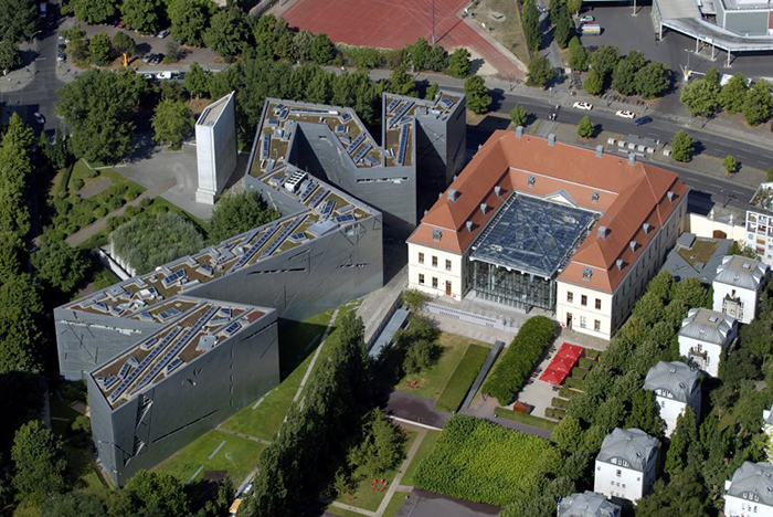 Еврейский музей в Берлине с высоты птичьего полета