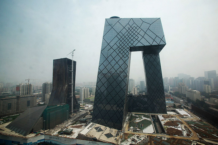 Штаб-квартира Центрального китайского телевидения CCTV в Пекине, Китай