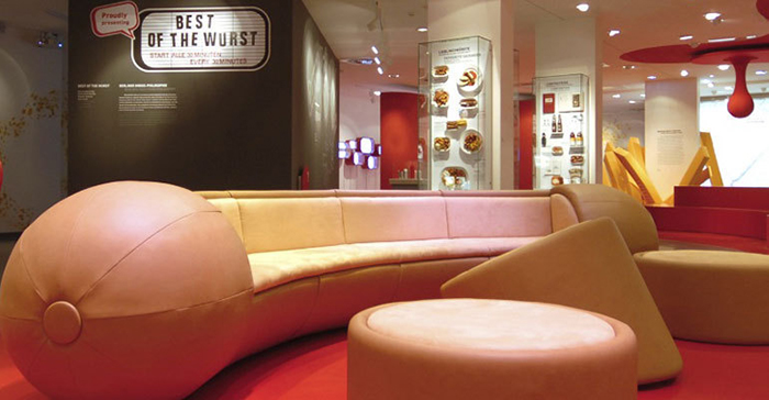 Музей жареных сарделек с соусом Карривурст в Берлине, Германия: интерьер помещений