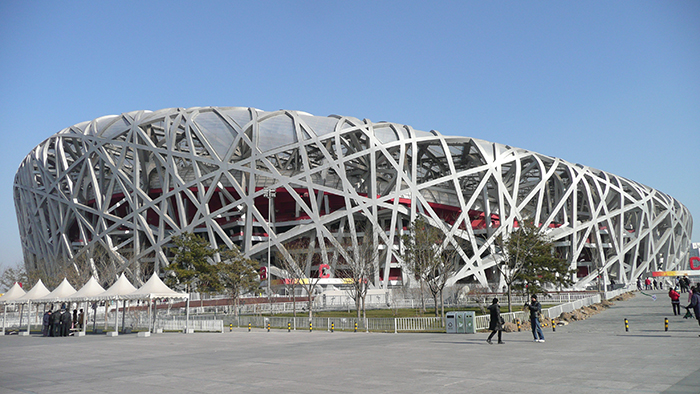 Олимпийский стадион 'Птичье гнездо' в Пекине