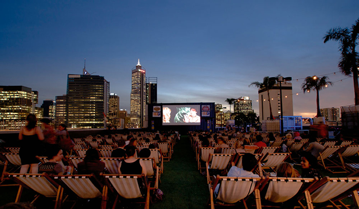 Кинотеатр на крыше Rooftop Cinema в Мельбурне, Австралия