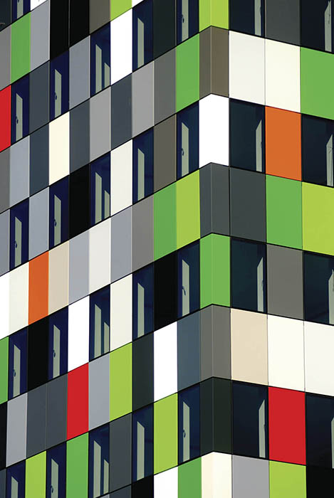 Студенческое общежитие в Утрехте, Голландия: фрагмент фасада