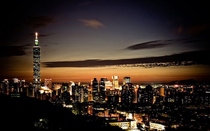 Панорама ночного Тайбэя