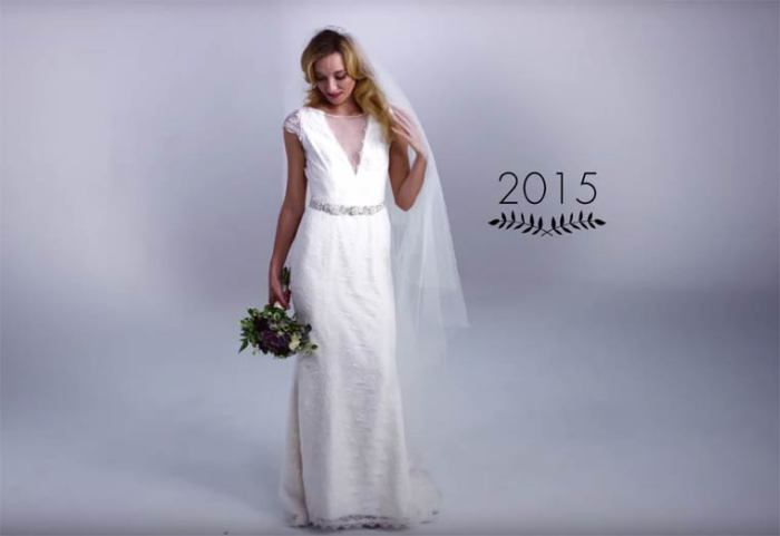 Свадебное платье, которое отображает современные модные тенденции.