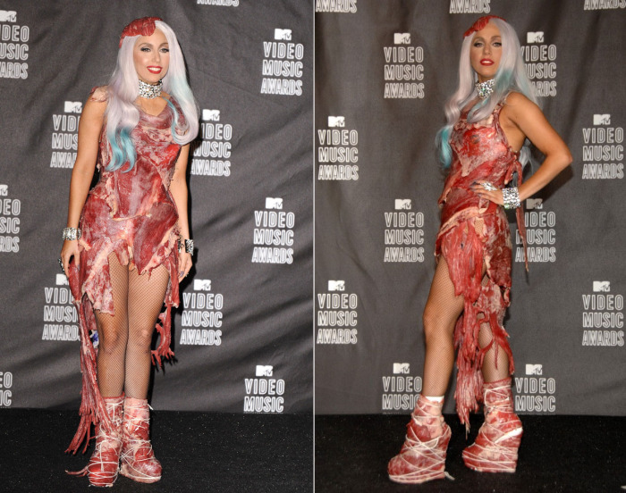 Платье Из Мяса Фото Леди Гага