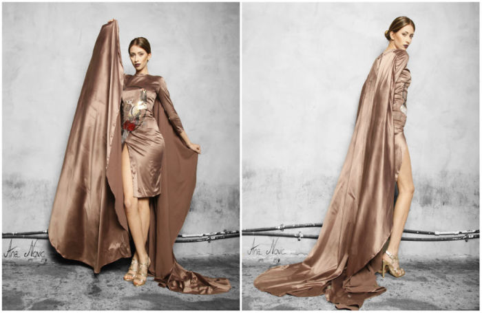 Дизайнерские платья, расписанные в стиле винтажного цирка.