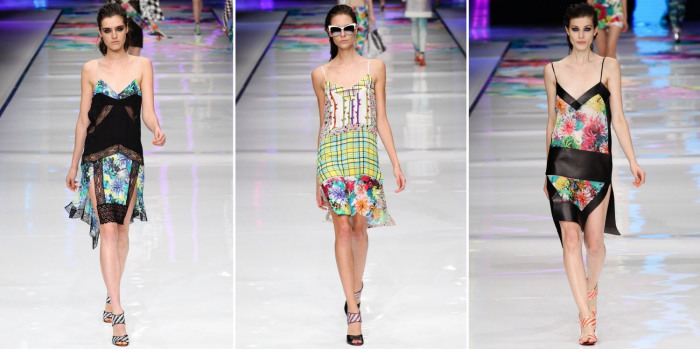 Яркие платья-комбинации от известного бренда Just Cavalli.