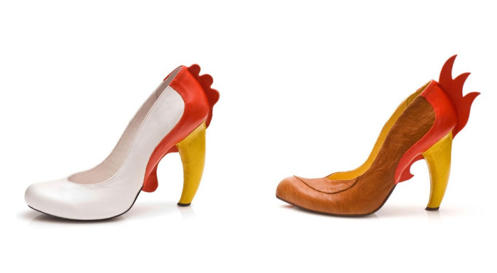 Туфли-петухи в нескольких цветовых вариантах.