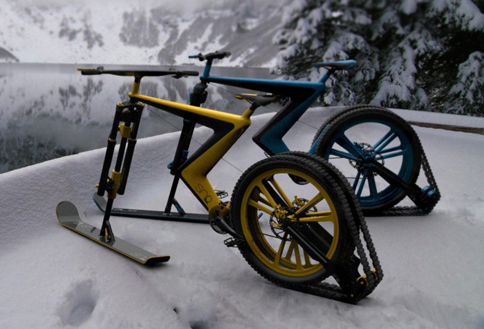 Велосипед-снегоход Sno Bike для поездок в зимнее время года