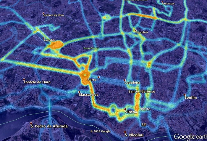 Визуализация трафика в автобусном Интернете города Порту
