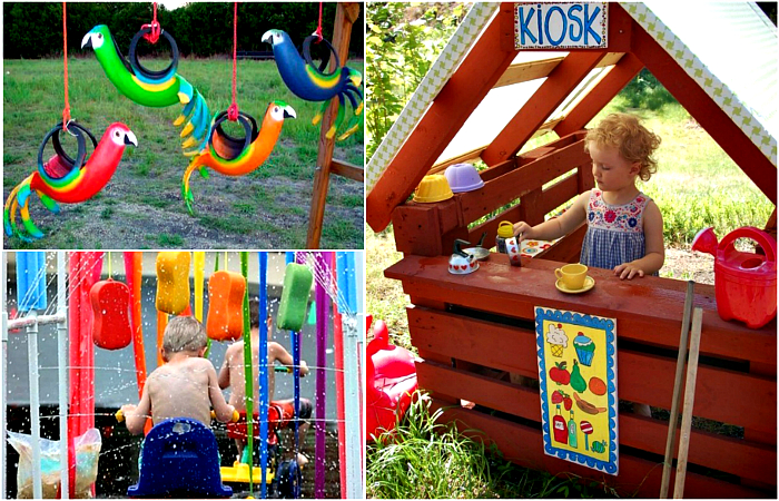 Идеи, которые превратят задний двор в веселую детскую площадку.