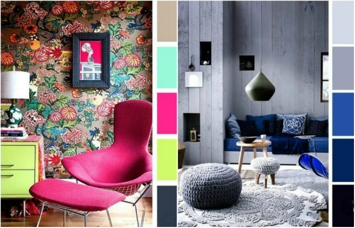 Сочетание цветов в интерьере: таблица возможных вариантов, лучшие фото примеры разных комнат